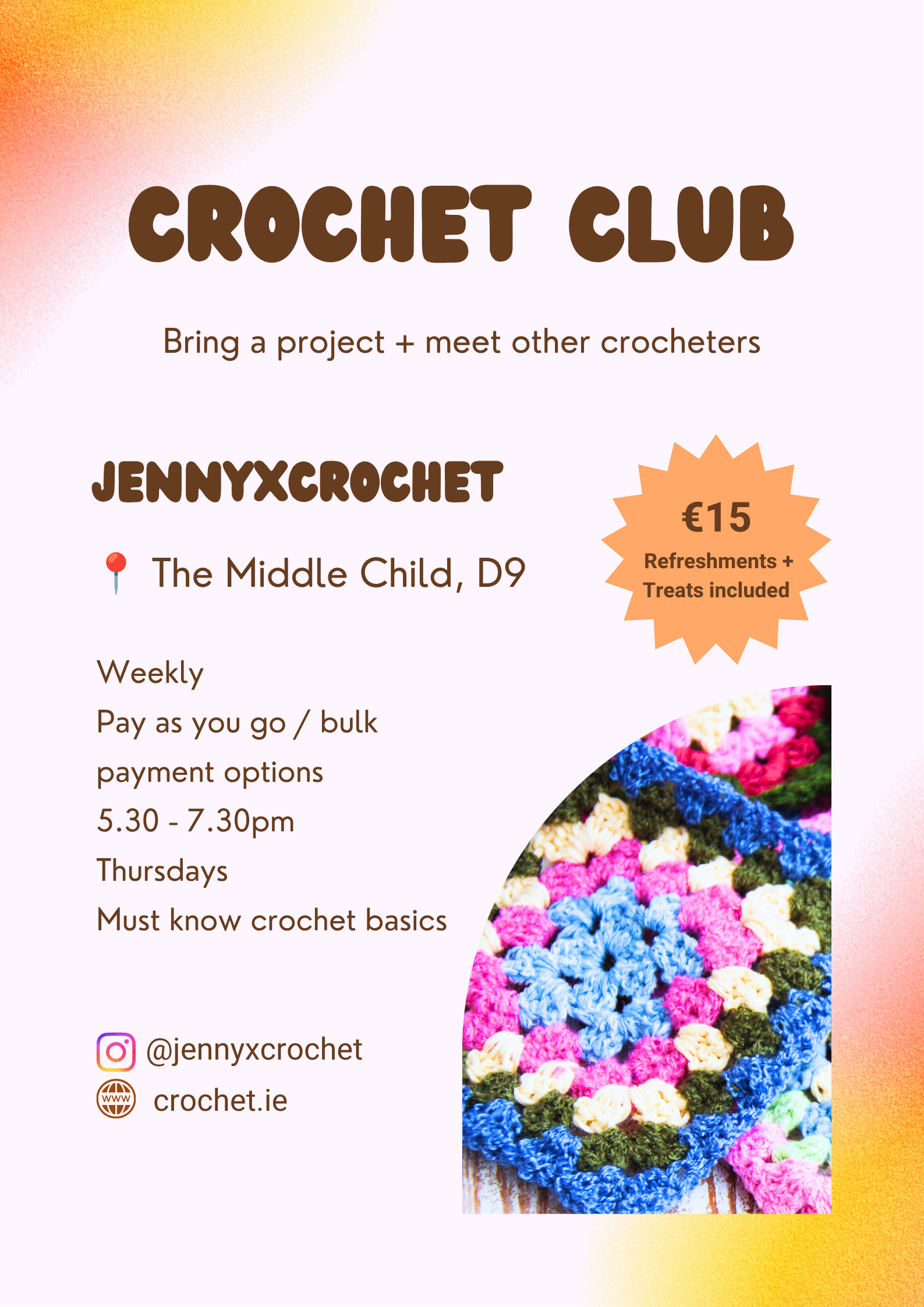 JULY Crochet Club | Thursday Evenings
