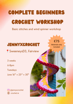 Tuesday 3 Week Beginners Crochet Workshop | SweeneysD3 Fairview